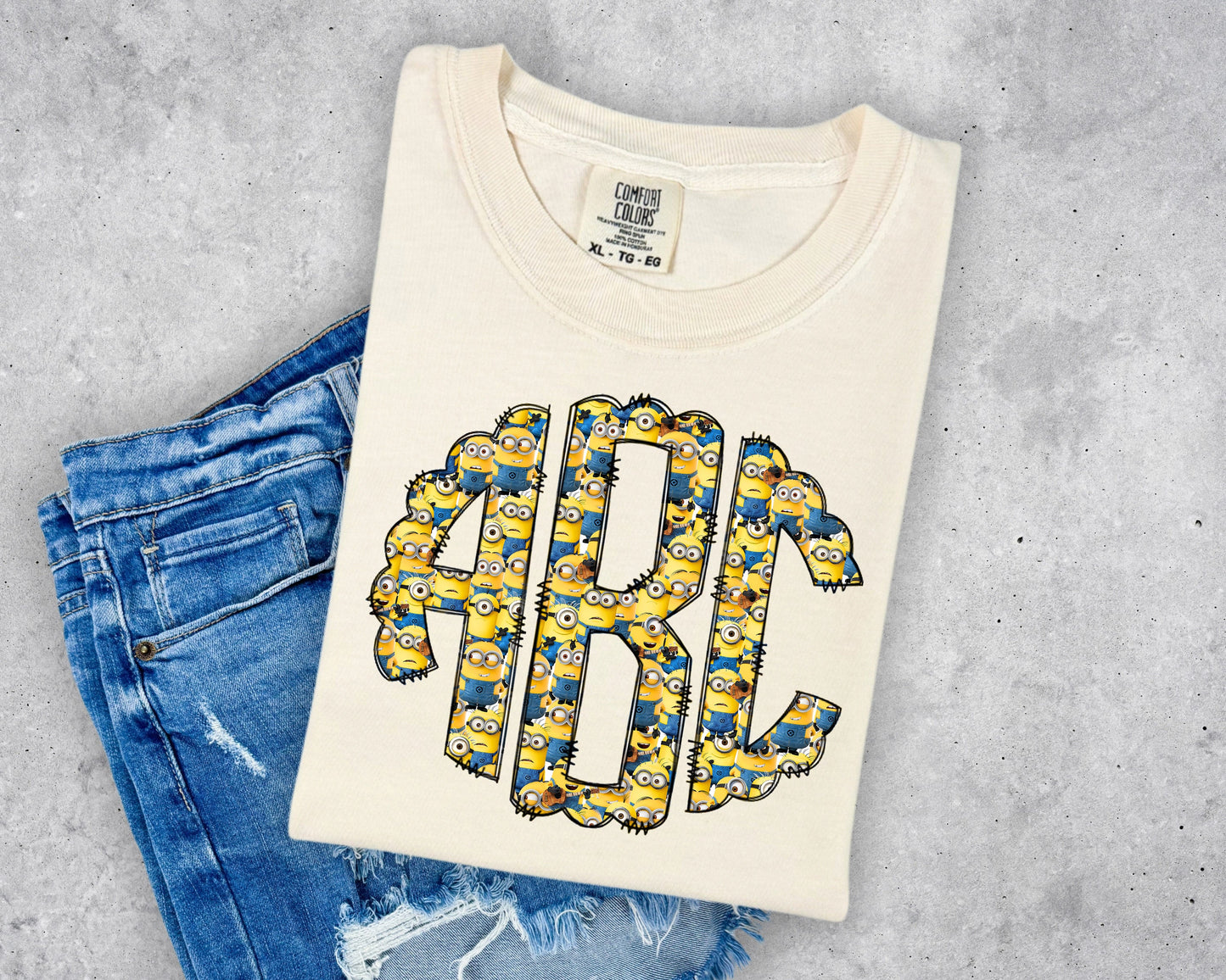 Minions Monogram Short Sleeve T-Shirt #400