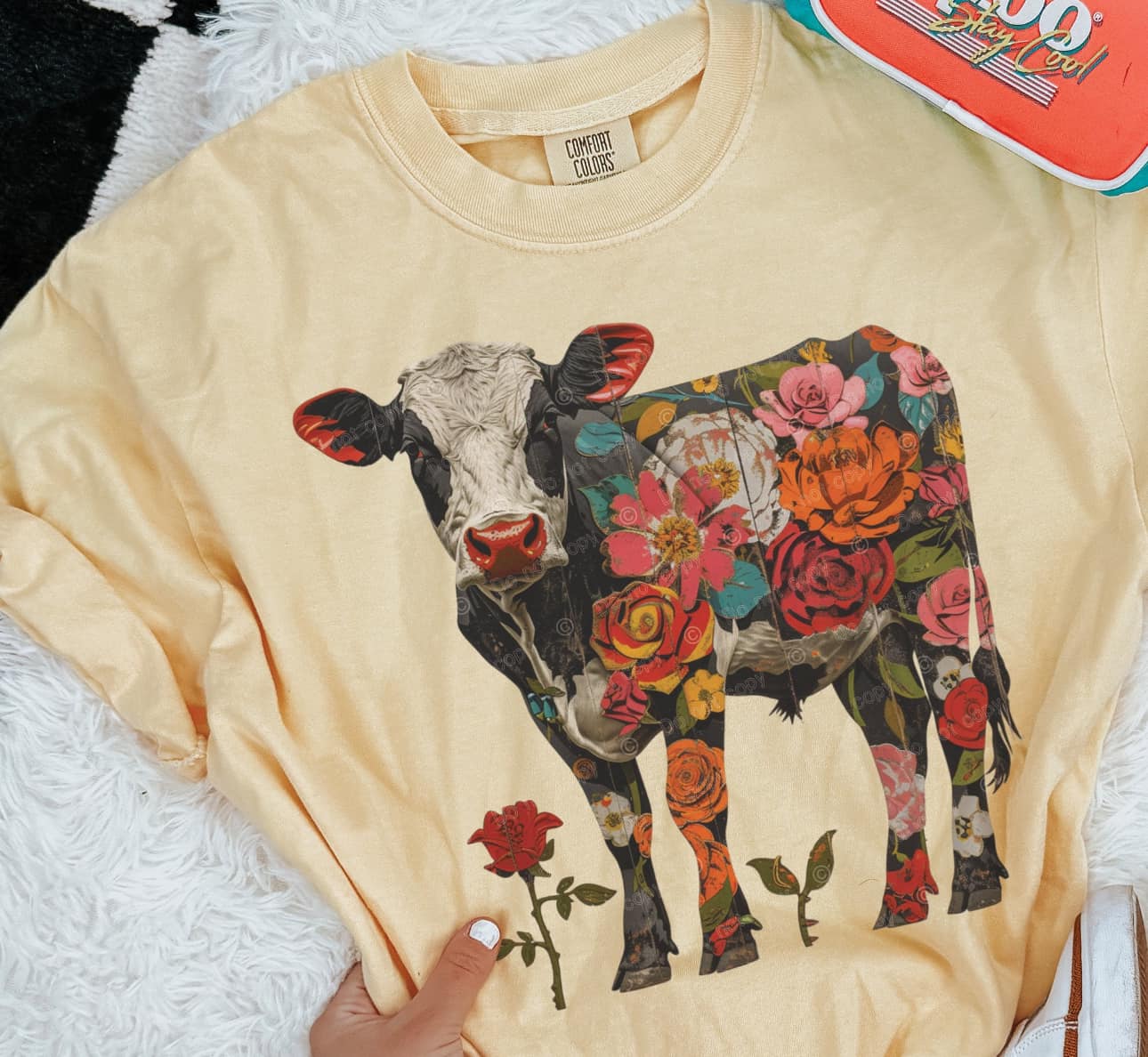 Floral Cow