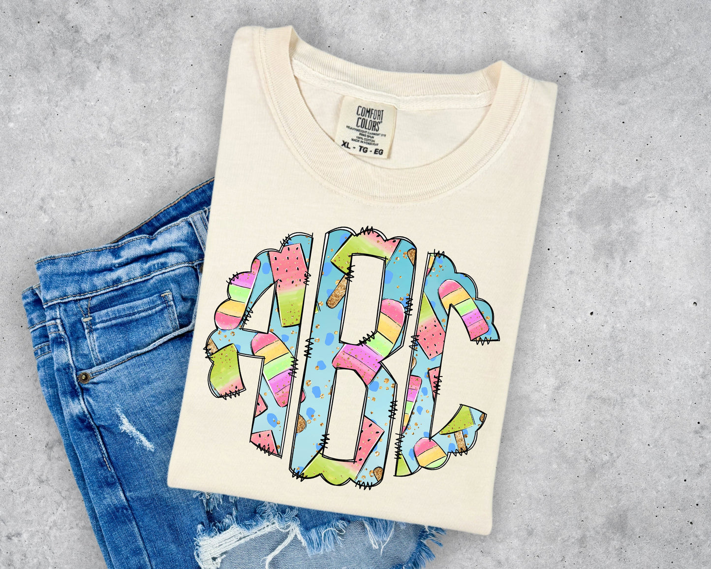 Icey Popsicle Monogram Short Sleeve T-Shirt