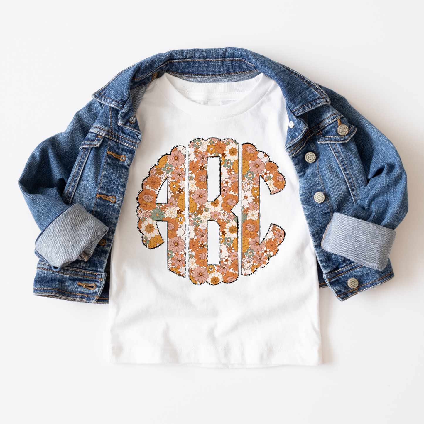 Retro BOHO Monogram Short Sleeve T-Shirt