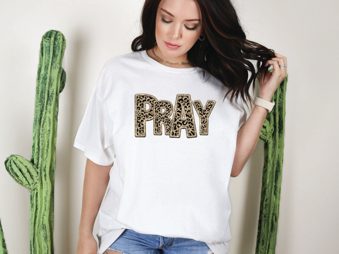 Pray Faux Embroidery