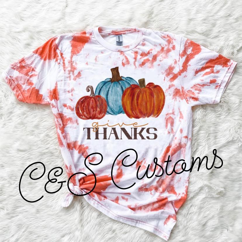 Give Thanks Bleached Tee