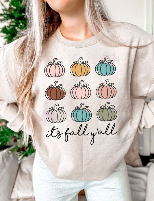 ITS FALL YALL WATERCOLOR PUMPKINS