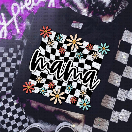 Mama Retro Checkered Floral