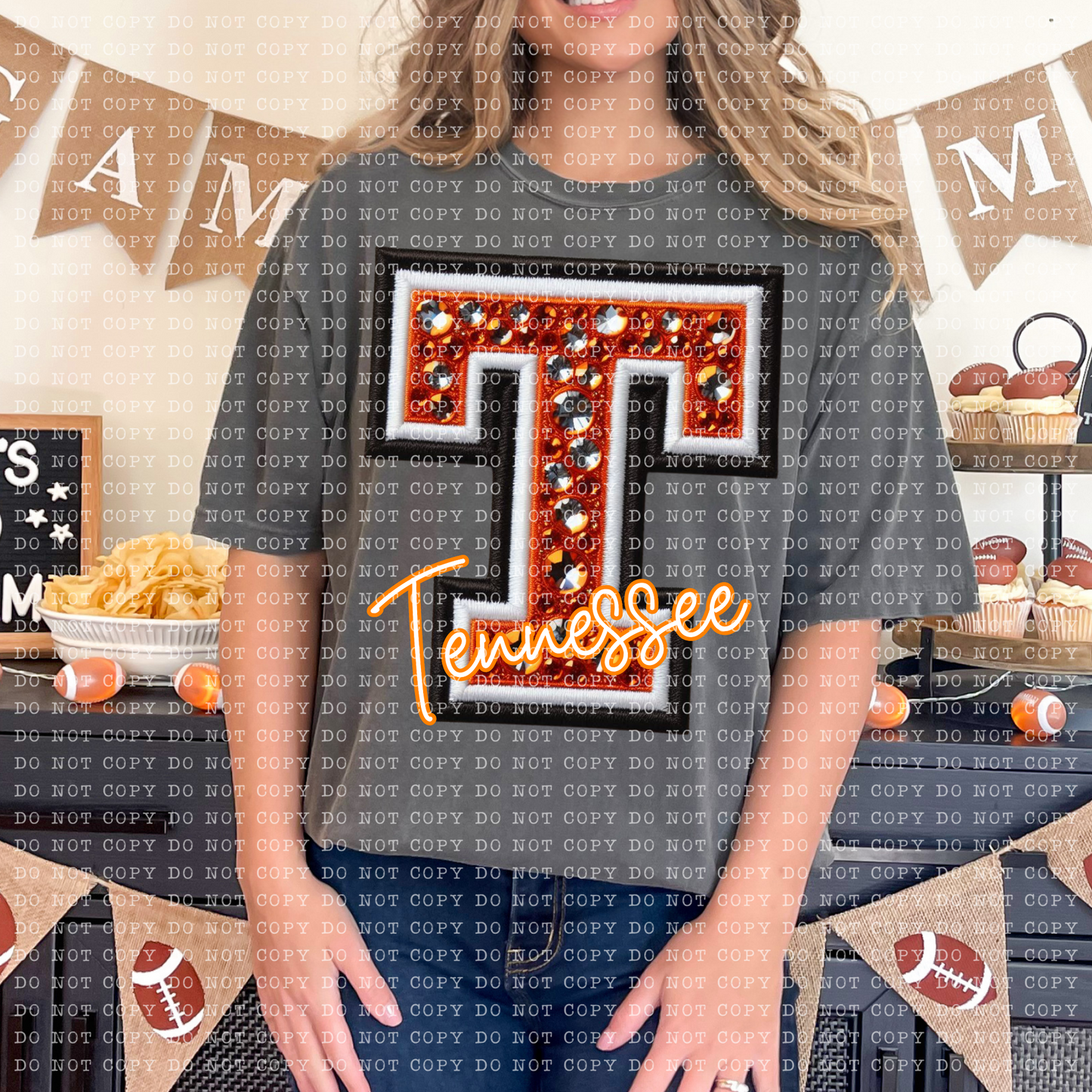 Rhinestone Tennessee Volunteers Game Day Short Sleeve T-Shirt