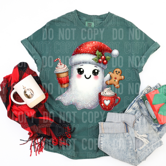 Faux Glitter Christmas Ghost