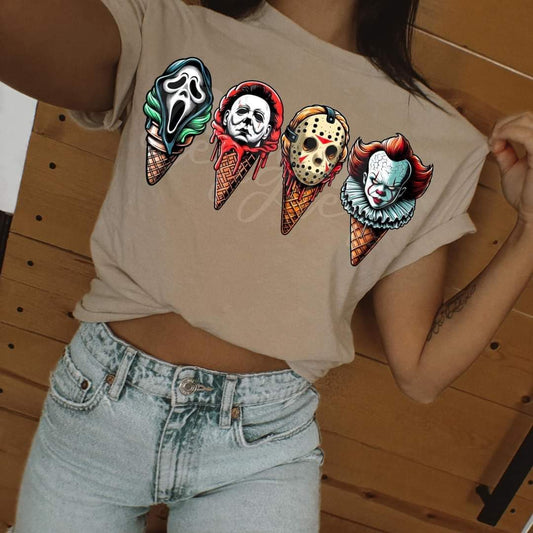 Ice Cream Horror Characters T-Shirt and Sweatshirt