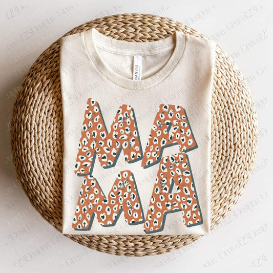 Orange Floral Mama T-Shirt and Sweatshirt