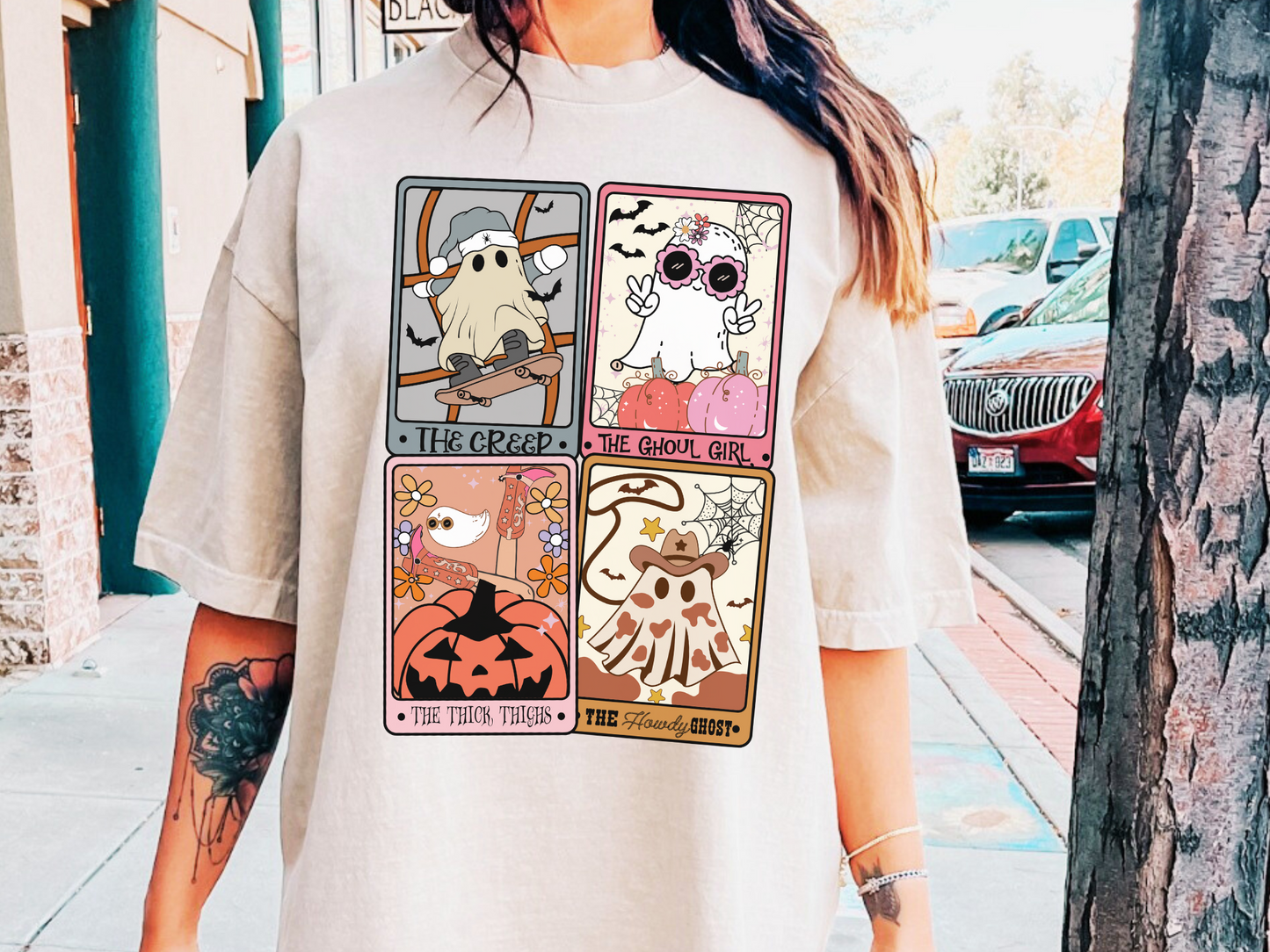 Groovy Halloween Tarot Cards T-Shirt and Sweatshirt