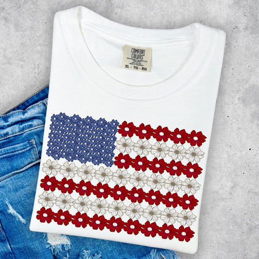 Floral American Flag